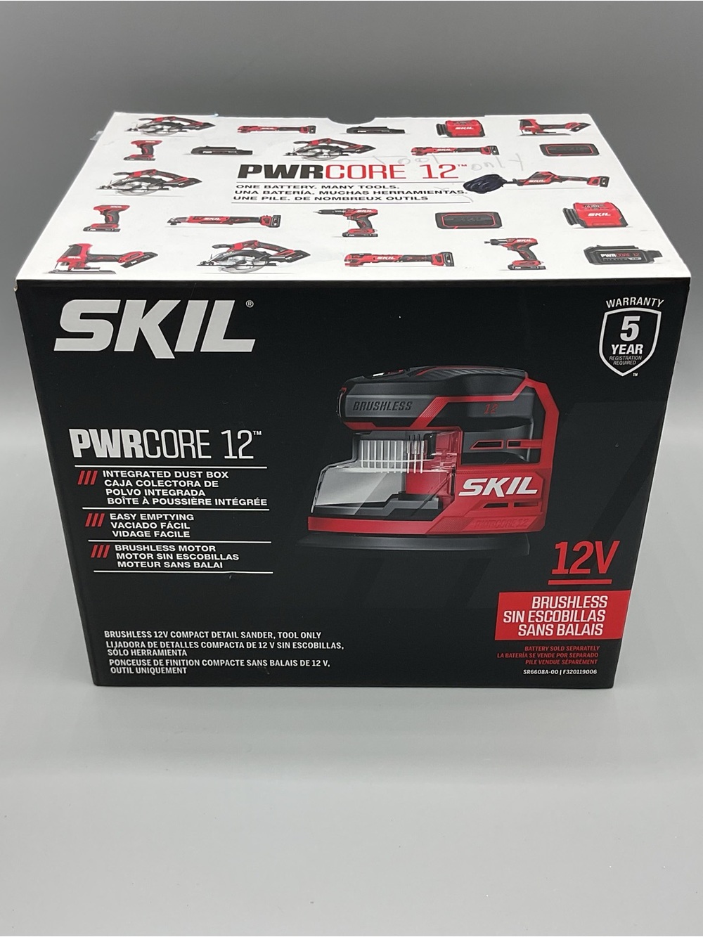 SKIL PWR CORE 12 Brushless 12V Compact Detail Sander - Tool Only SR6608A-00